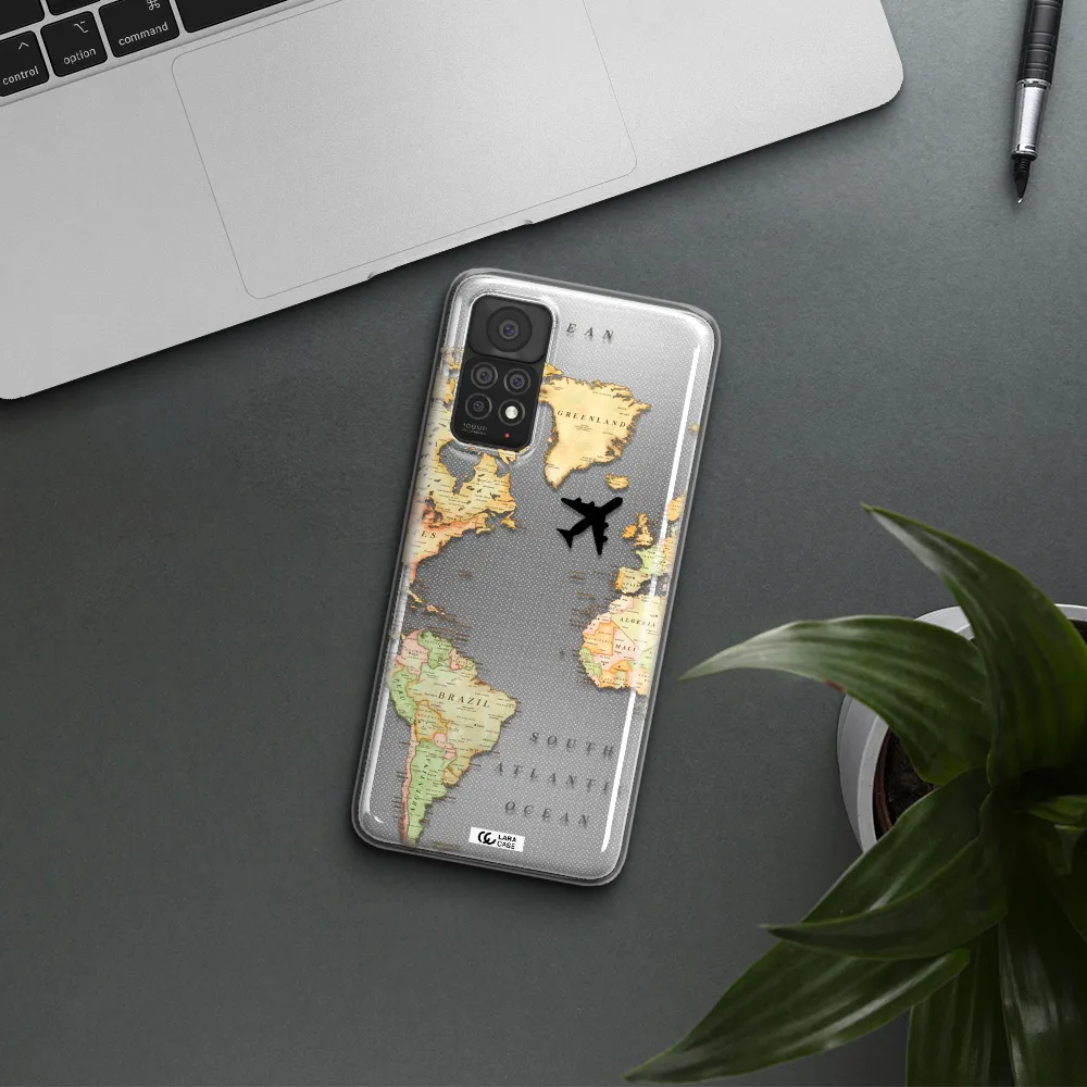 Travel Map Xiaomi Note 11 Pro Clear TPU Case