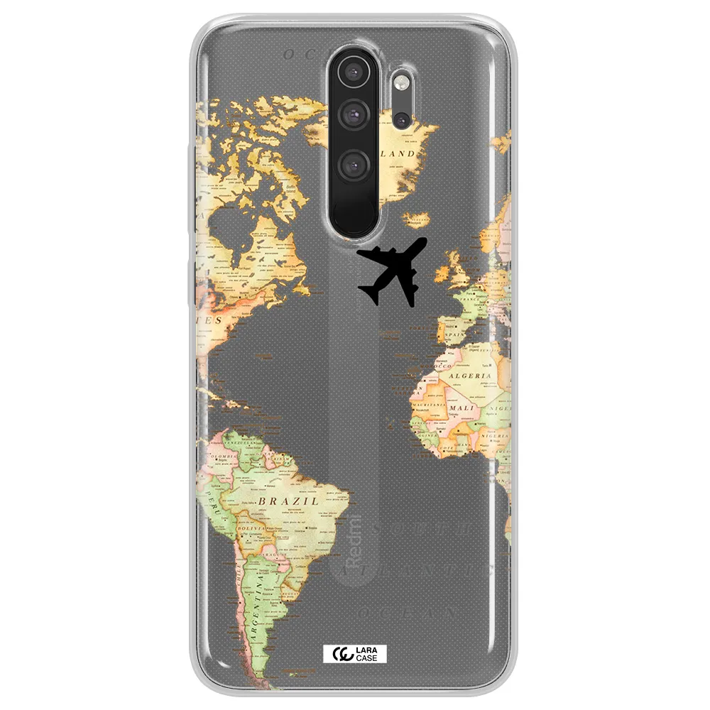 Travel Map Xiaomi Note 8 Pro Clear TPU Case