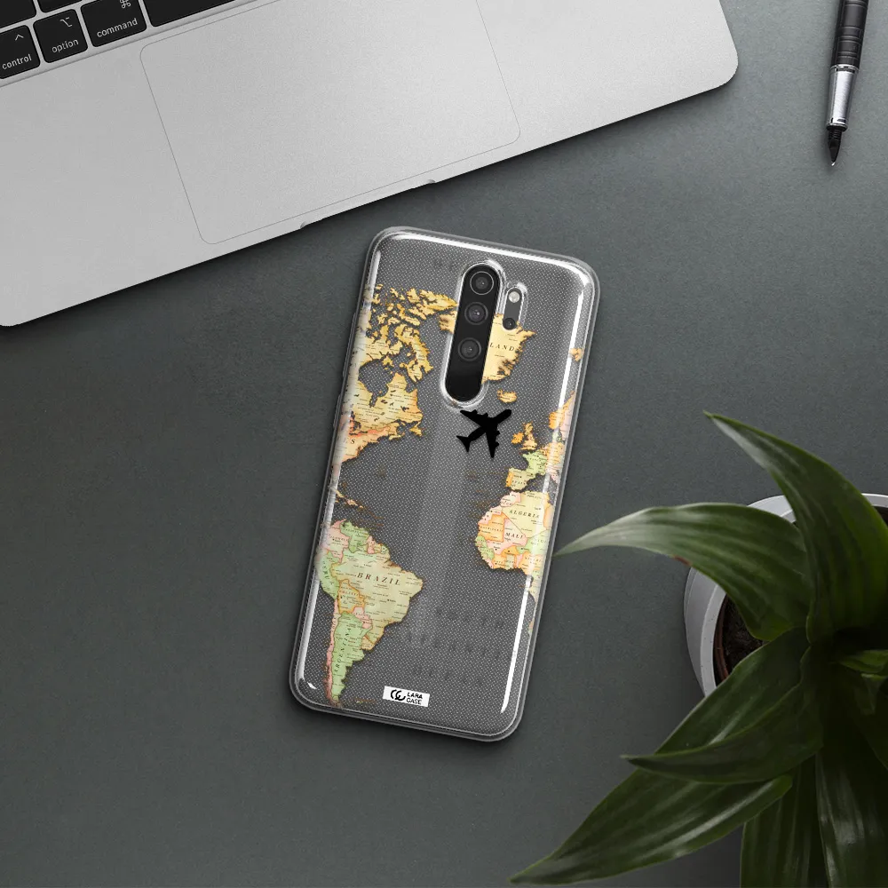 Travel Map Xiaomi Note 8 Pro Clear TPU Case