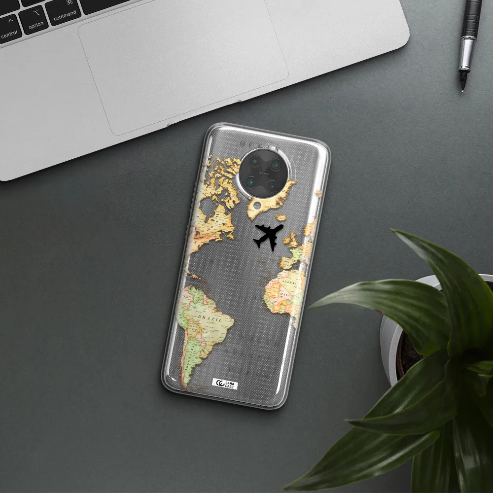 Travel Map Xiaomi Poco F2 Pro Clear TPU Case