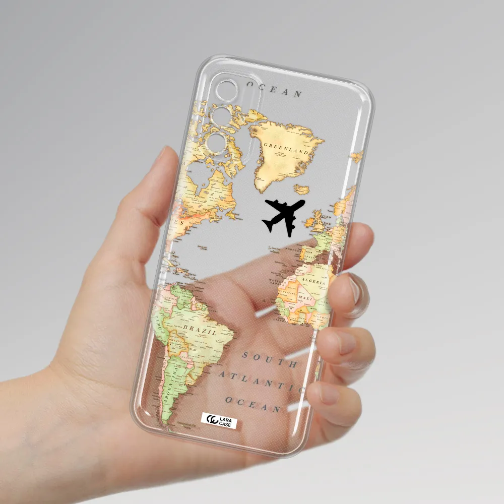 Travel Map Xiaomi Poco M3 Pro Clear Tpu Case