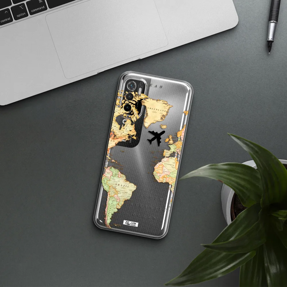 Travel Map Xiaomi Poco M3 Pro Clear Tpu Case