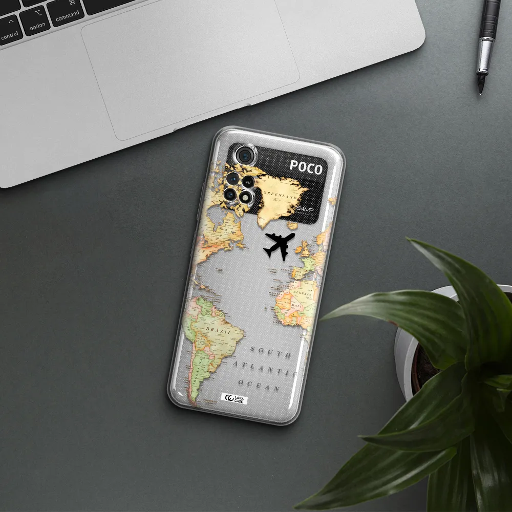 Travel Map Xiaomi Poco M4 Pro 4G Clear Tpu Case