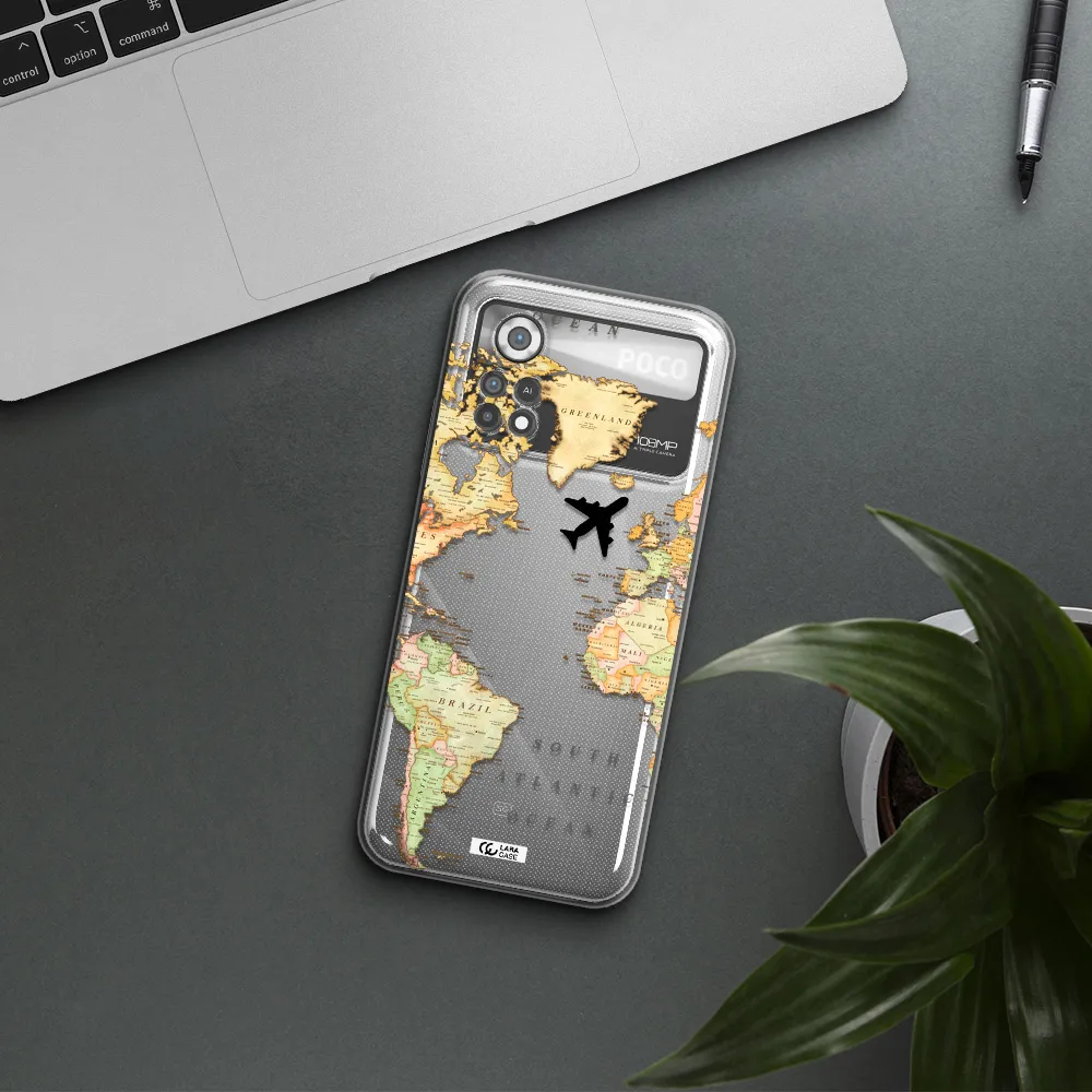 Travel Map Xiaomi Poco X4 Pro Clear TPU Case