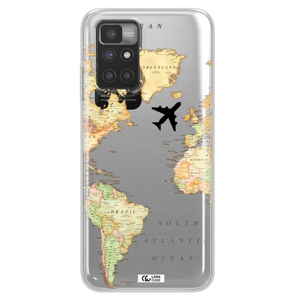 Travel Map Xiaomi Redmi 10 Clear TPU Case