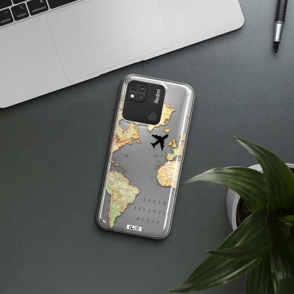 Travel Map Xiaomi Redmi 10A Clear TPU Case