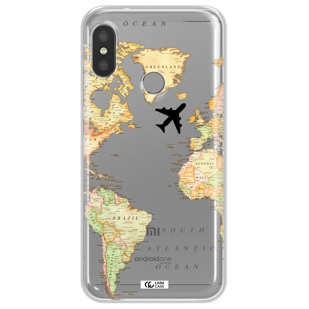 Travel Map Xiaomi Redmi 6 Pro Clear TPU Case