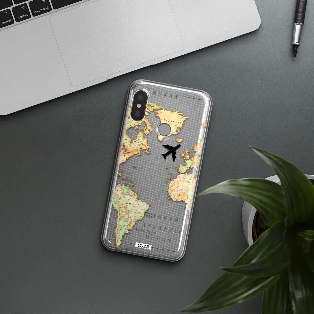 Travel Map Xiaomi Redmi 6 Pro Clear TPU Case