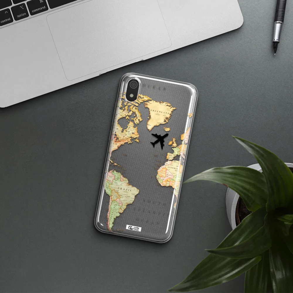 Travel Map Xiaomi Redmi 7A Clear TPU Case