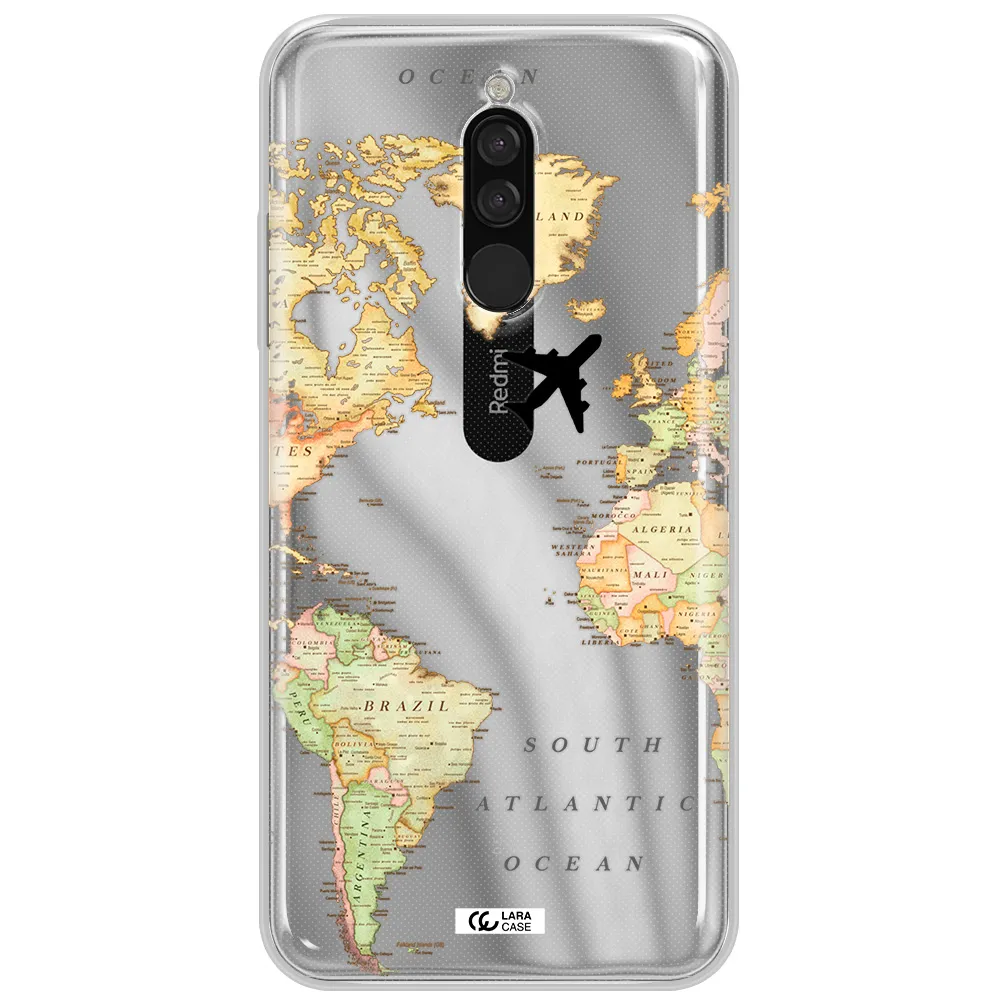 Travel Map Xiaomi Redmi 8 Clear Tpu Case