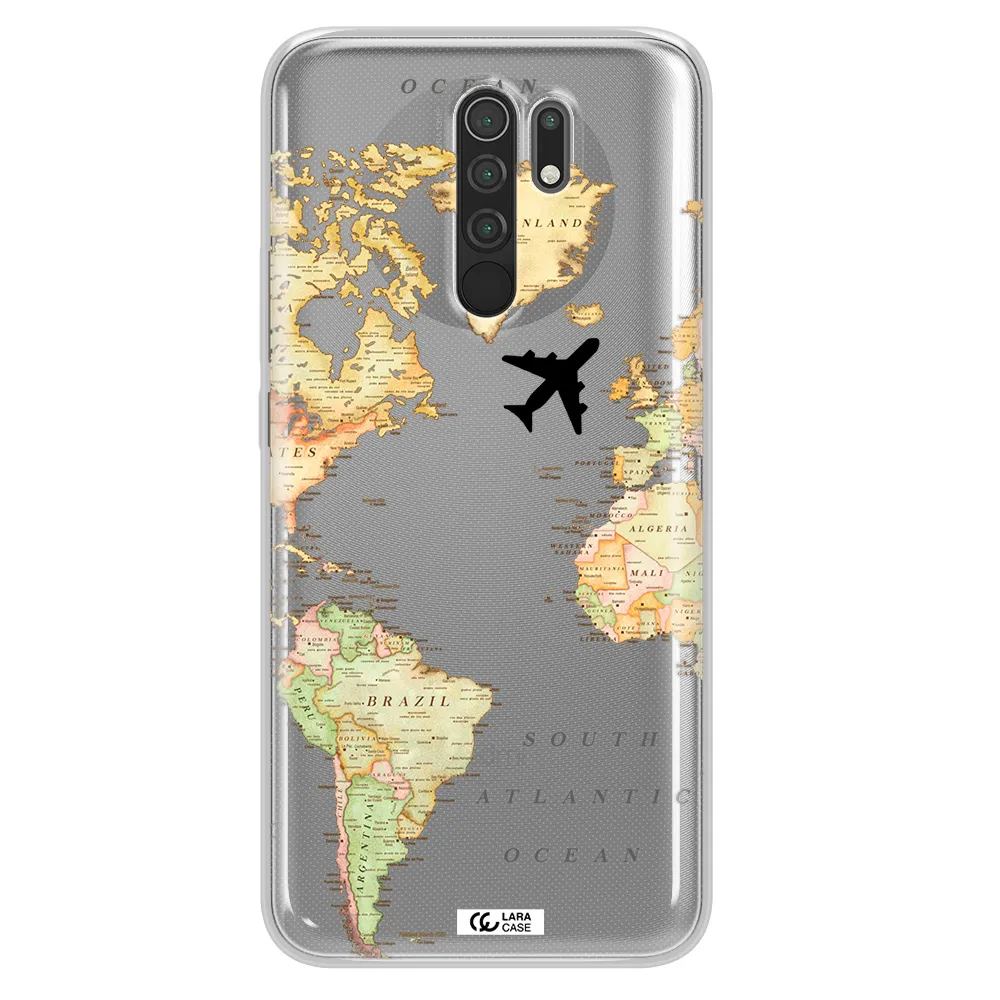 Travel Map Xiaomi Redmi 9 Clear TPU Case