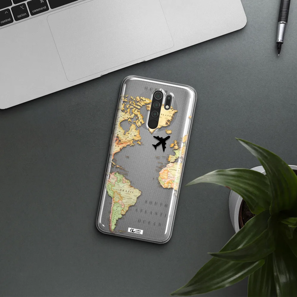 Travel Map Xiaomi Redmi 9 Clear TPU Case