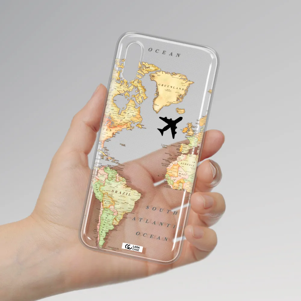 Travel Map Xiaomi Redmi 9A Clear TPU Case