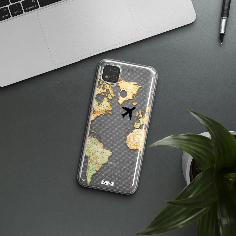 Travel Map Xiaomi Redmi 9C Clear TPU Case