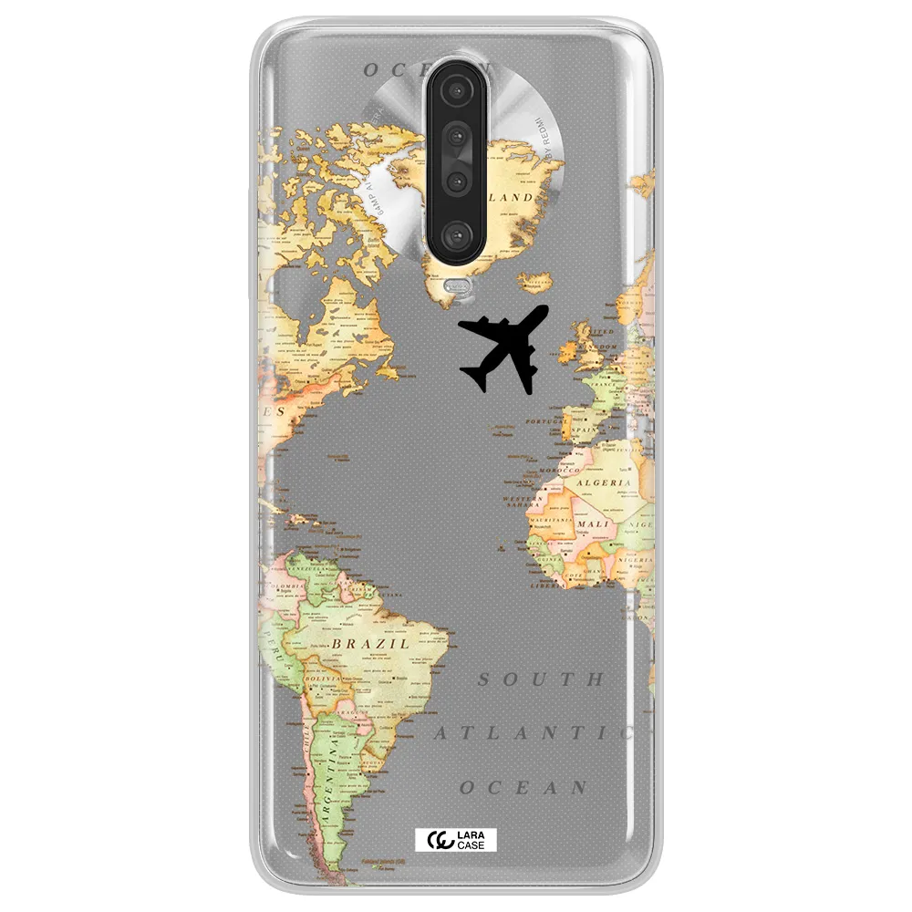 Travel Map Xiaomi Redmi K30 Clear TPU Case