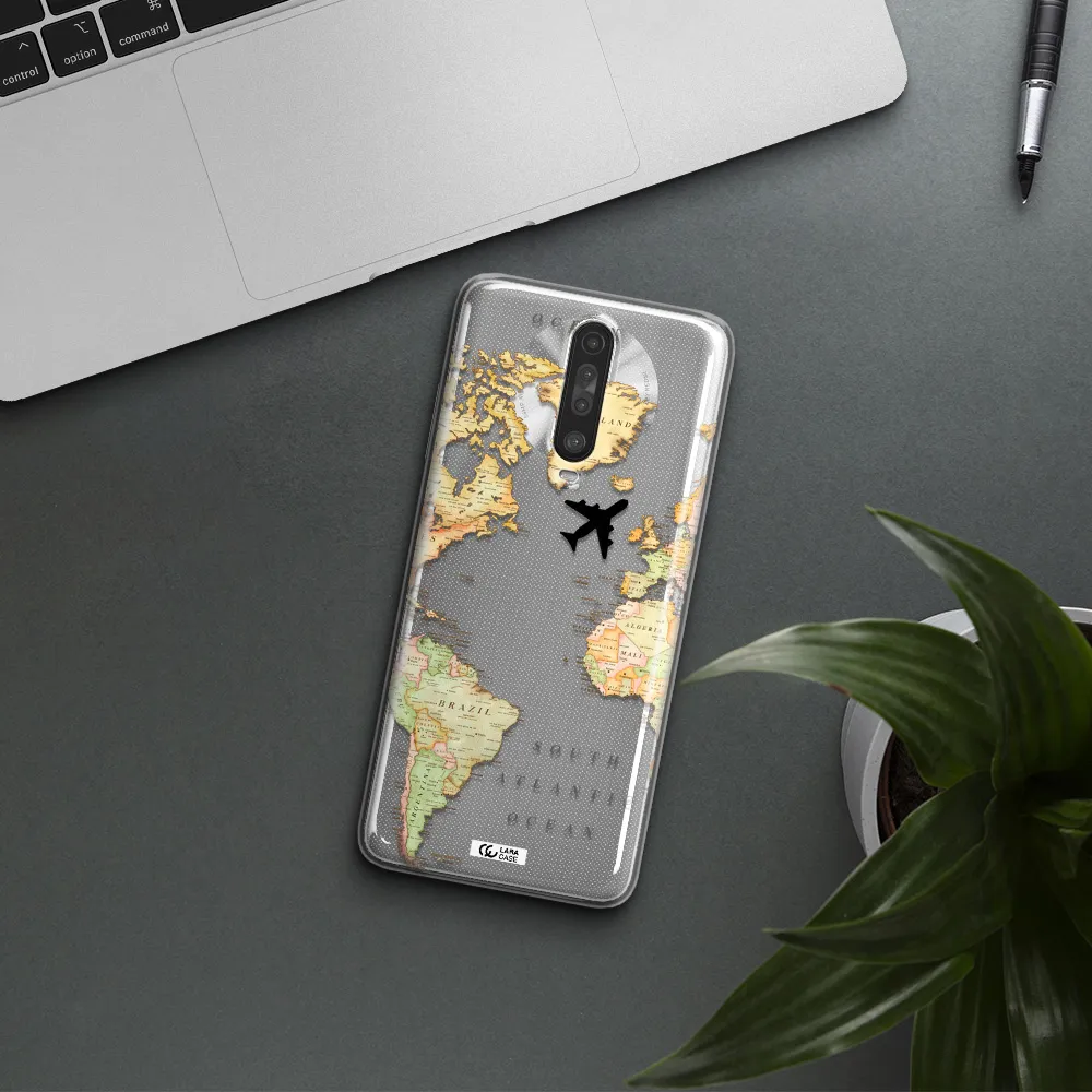 Travel Map Xiaomi Redmi K30 Clear TPU Case