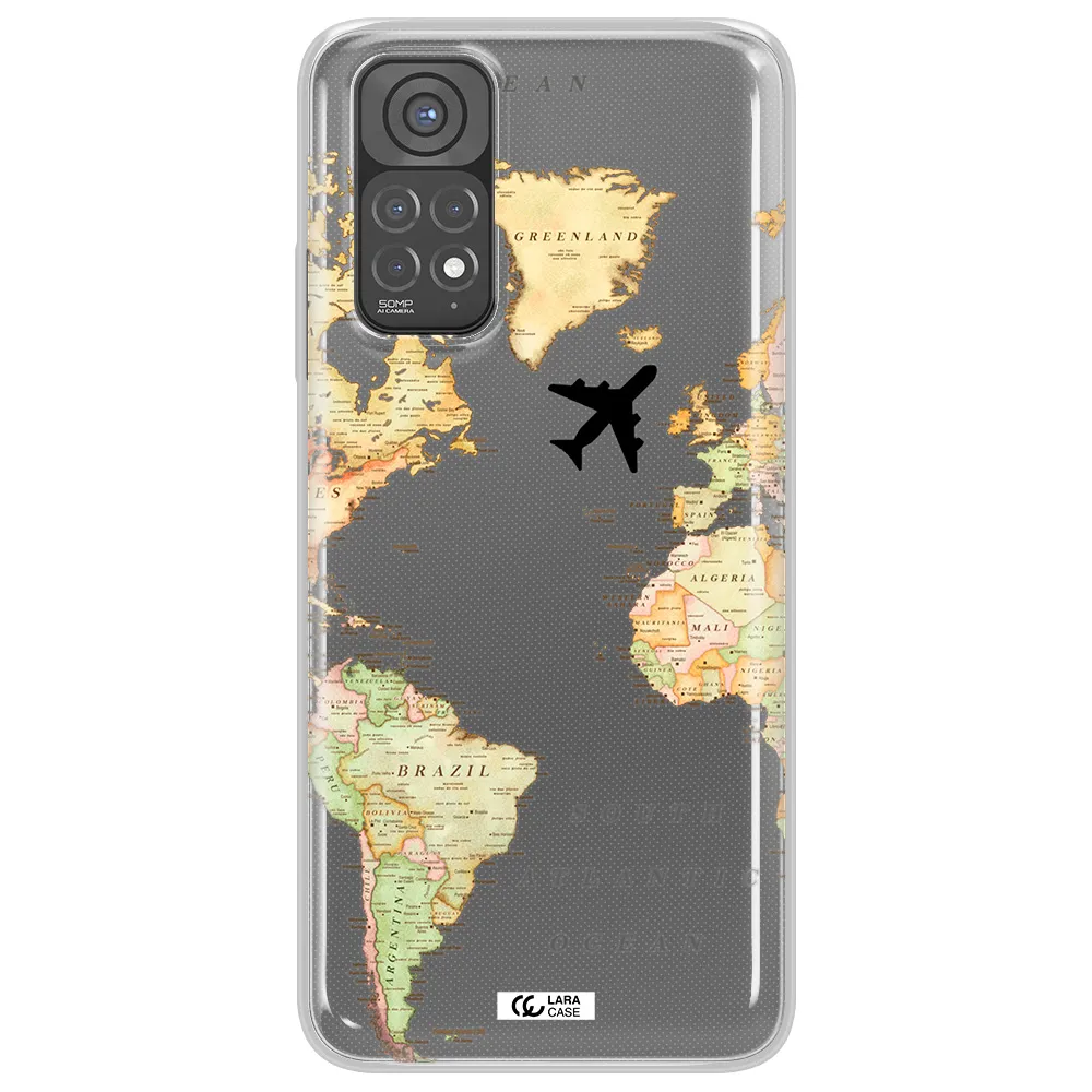 Travel Map Xiaomi Redmi Note 11 Clear TPU Case