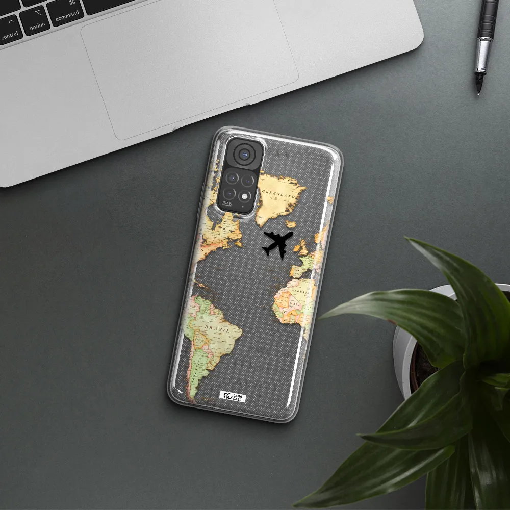 Travel Map Xiaomi Redmi Note 11 Clear TPU Case