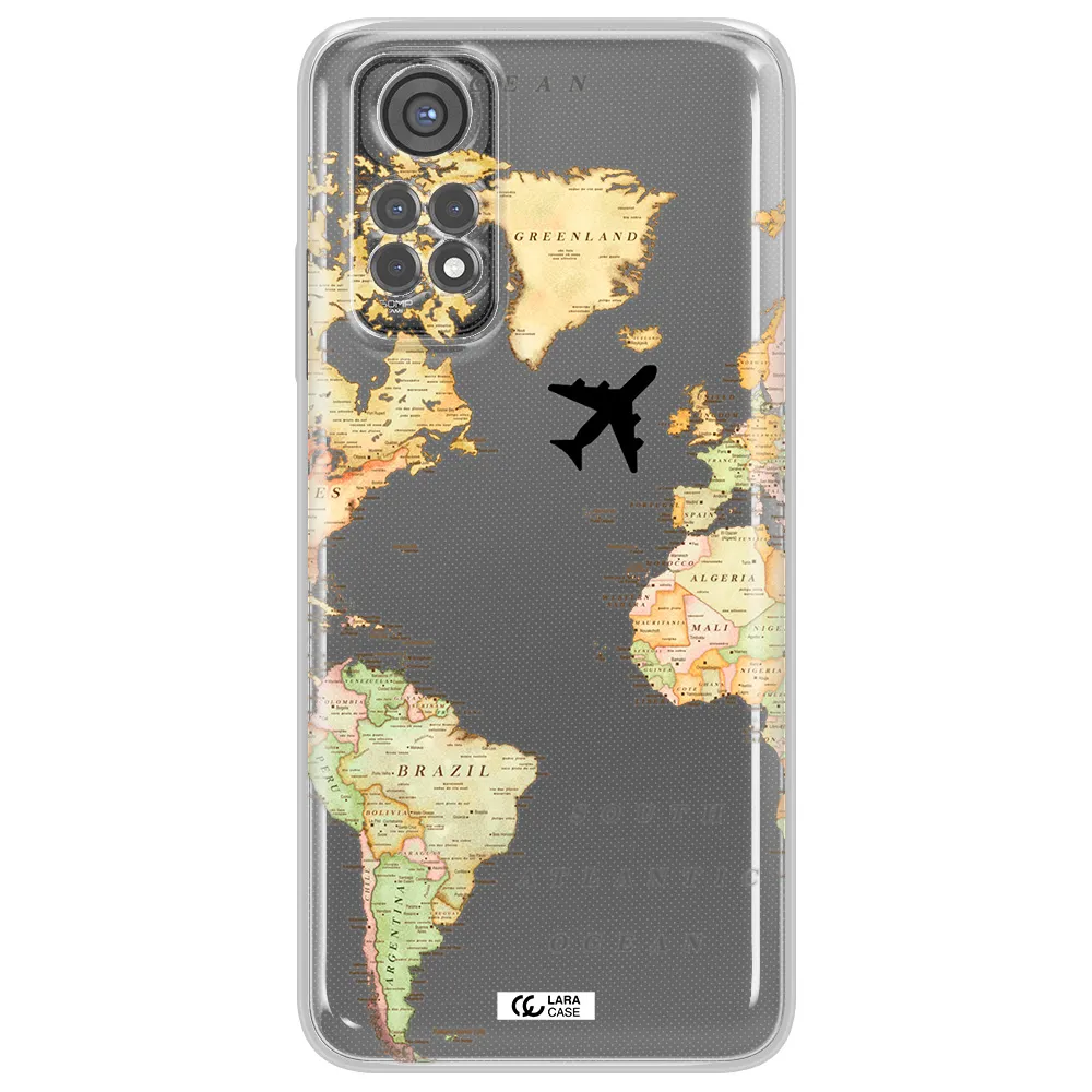 Travel Map Xiaomi Redmi Note 11S Clear Tpu Case