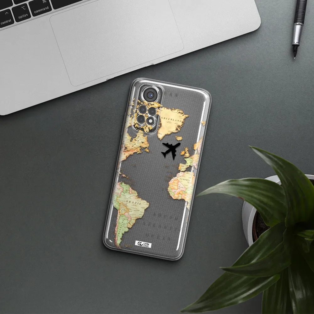 Travel Map Xiaomi Redmi Note 11S Clear Tpu Case