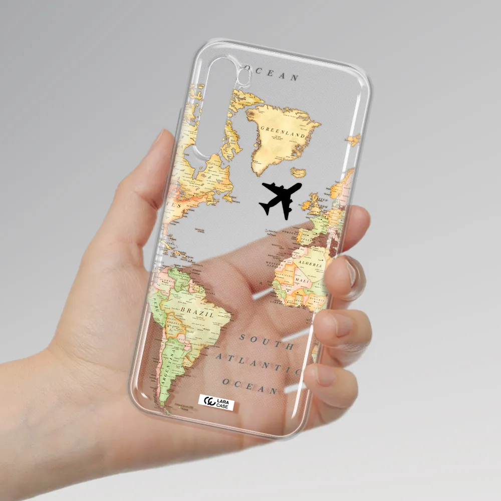 Travel Map Xiaomi Redmi Note 8T Clear Tpu Case