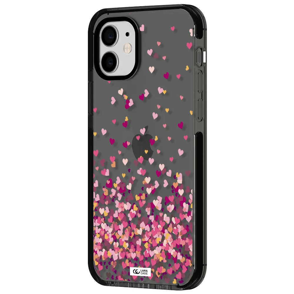 Flying Hearts Apple iPhone 11 impact Smoke Black Case