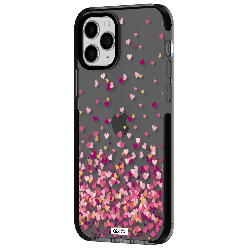 Flying Hearts Apple iPhone 11 pro max impact Smoke Black Case