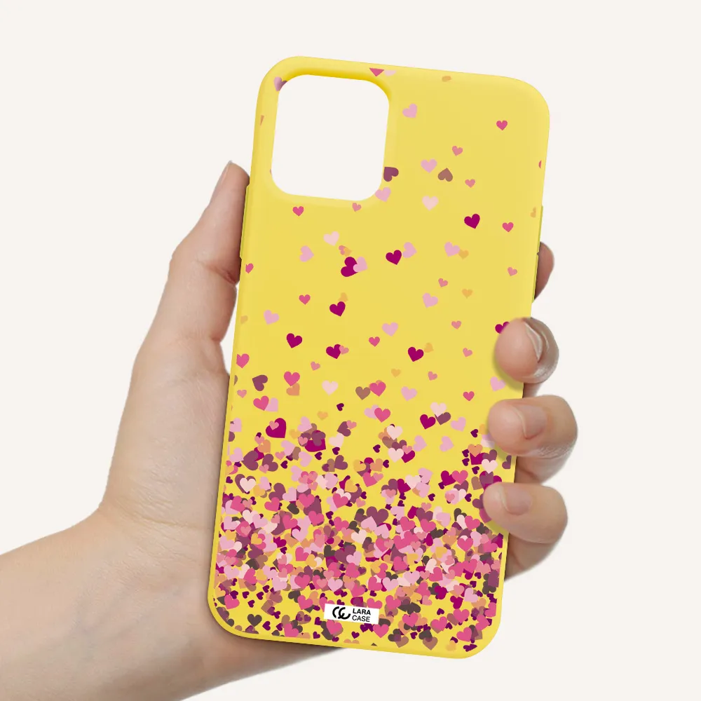 Flying Hearts Apple iPhone 11 pro max Silicone canary yellow Case
