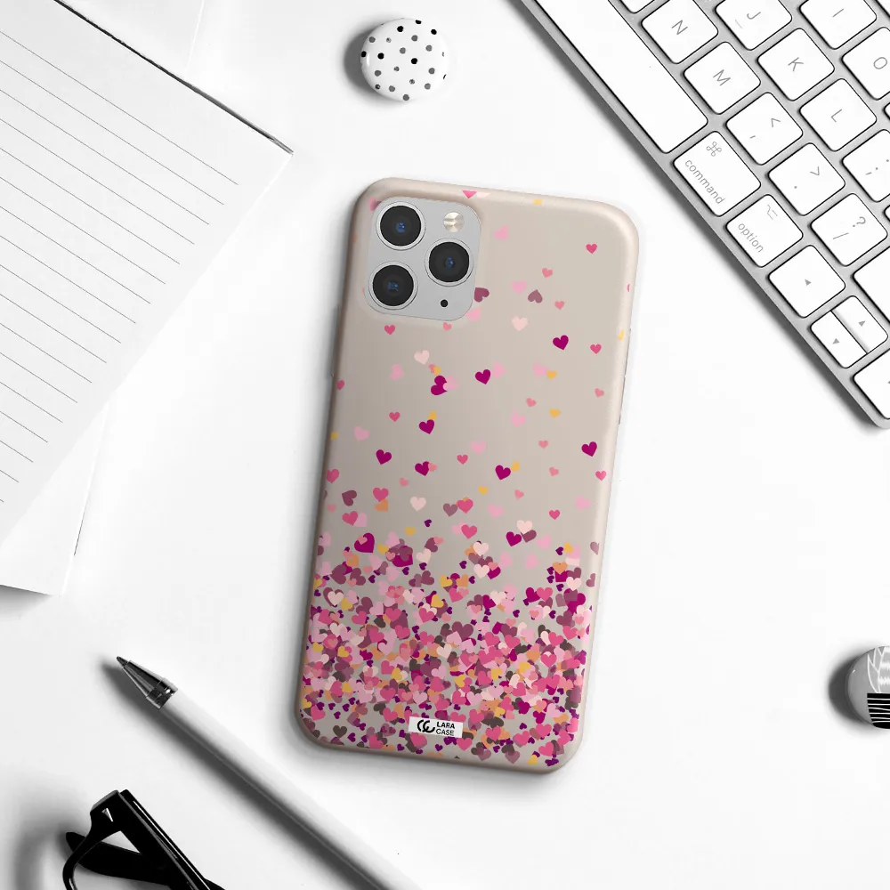 Flying Hearts Apple iPhone 11 pro max Silicone Stone Case