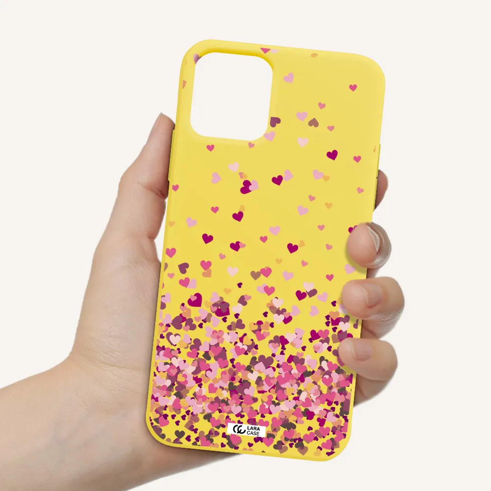 Flying Hearts Apple iPhone 11 pro Silicone canary yellow Case