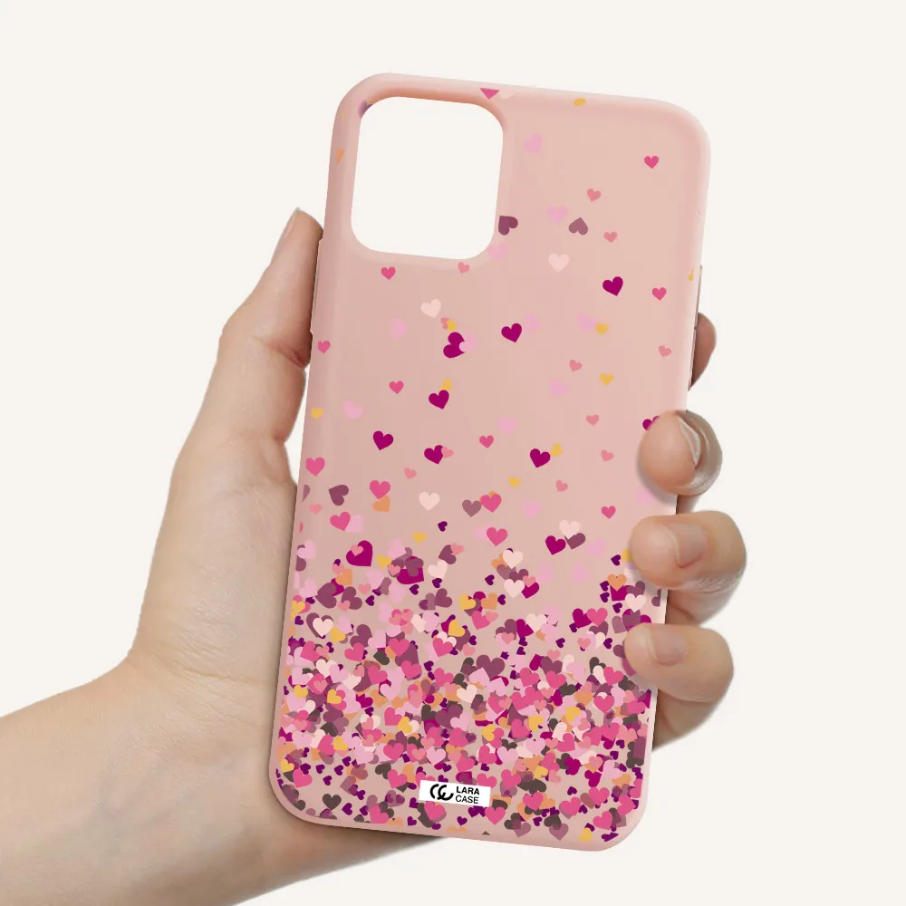 Flying Hearts Apple iPhone 11 pro Silicone pastel pink Case