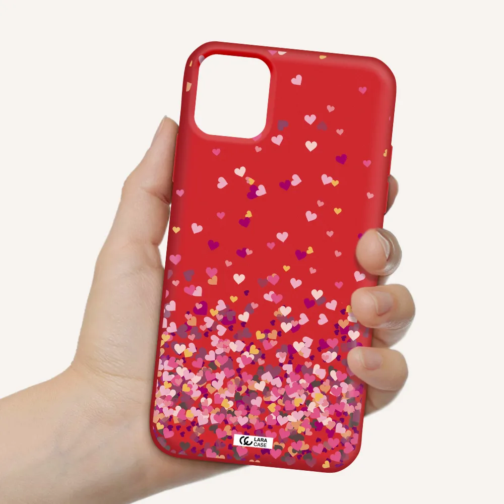 Flying Hearts Apple iPhone 11 Silicone Imperial Red Case