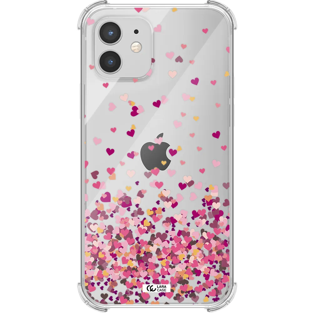 Flying Hearts Apple iPhone 12 Clear PC Case
