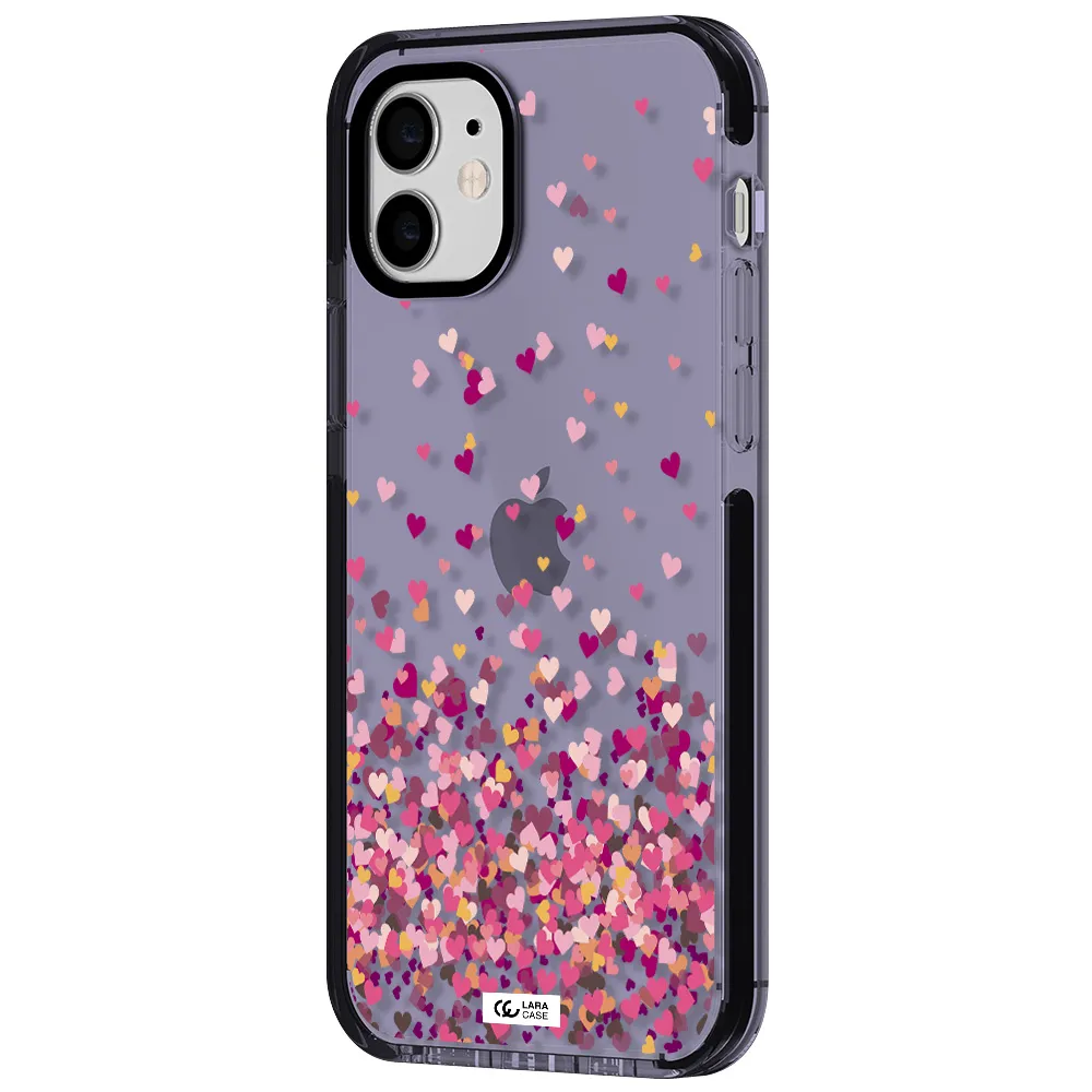 Flying Hearts Apple iPhone 12 impact Lilac Case
