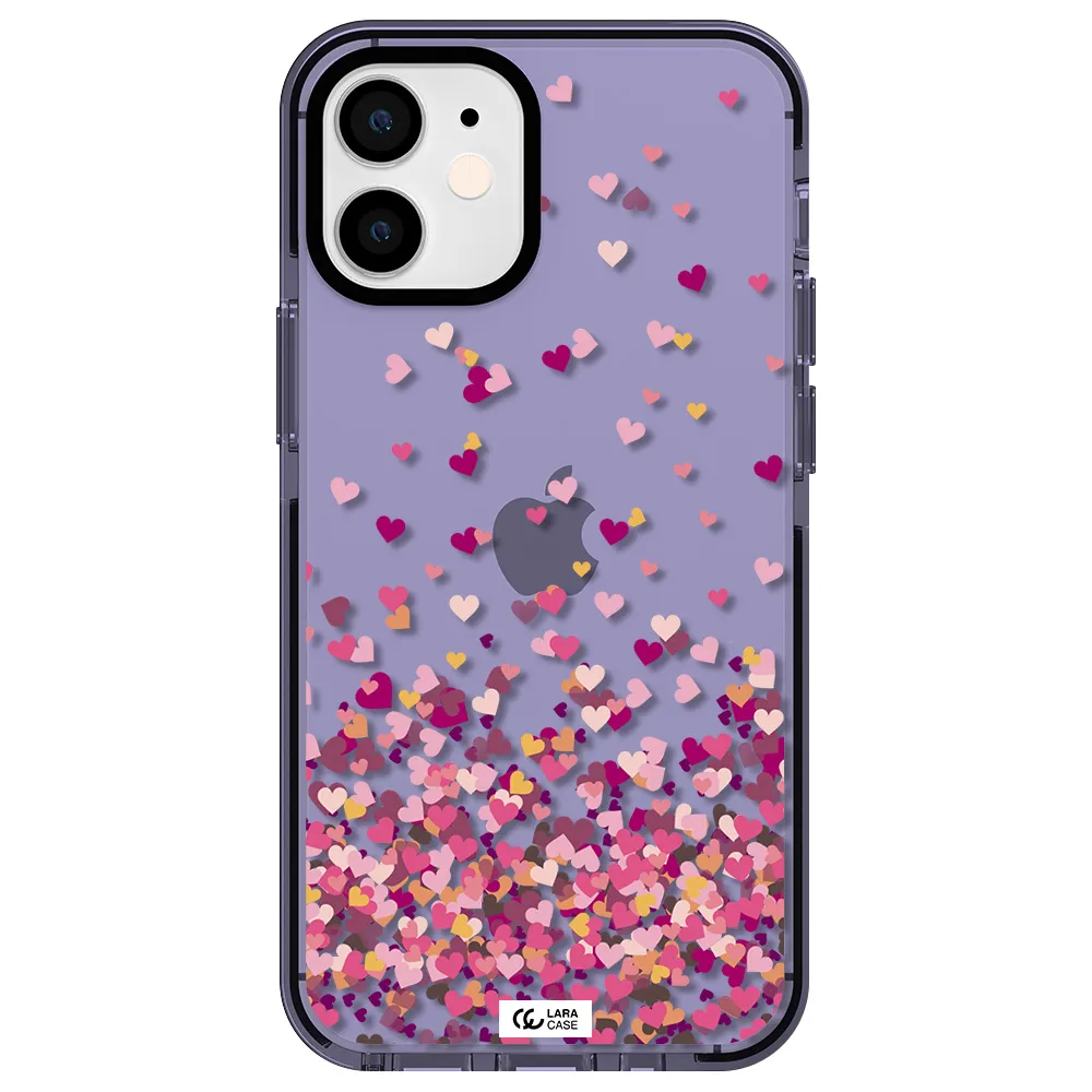 Flying Hearts Apple iPhone 12 mini impact Lilac Case
