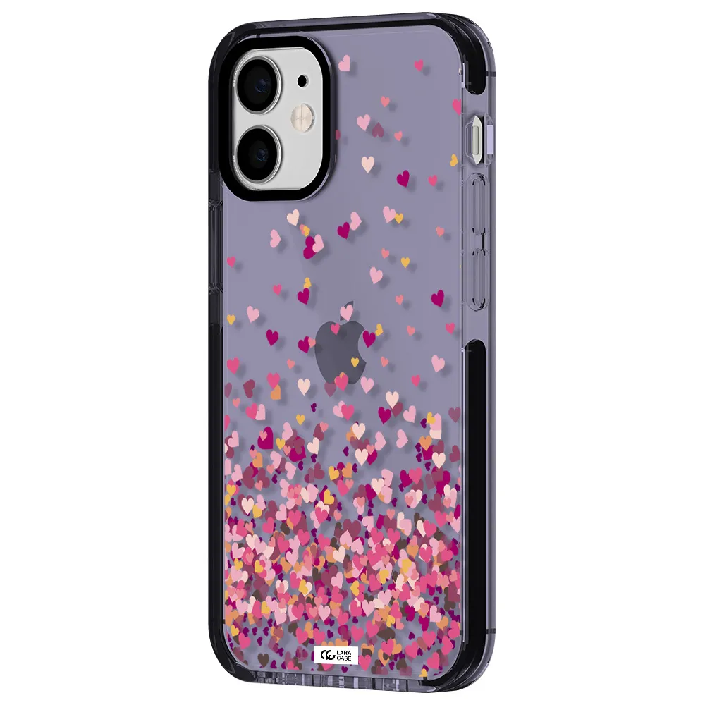 Flying Hearts Apple iPhone 12 mini impact Lilac Case