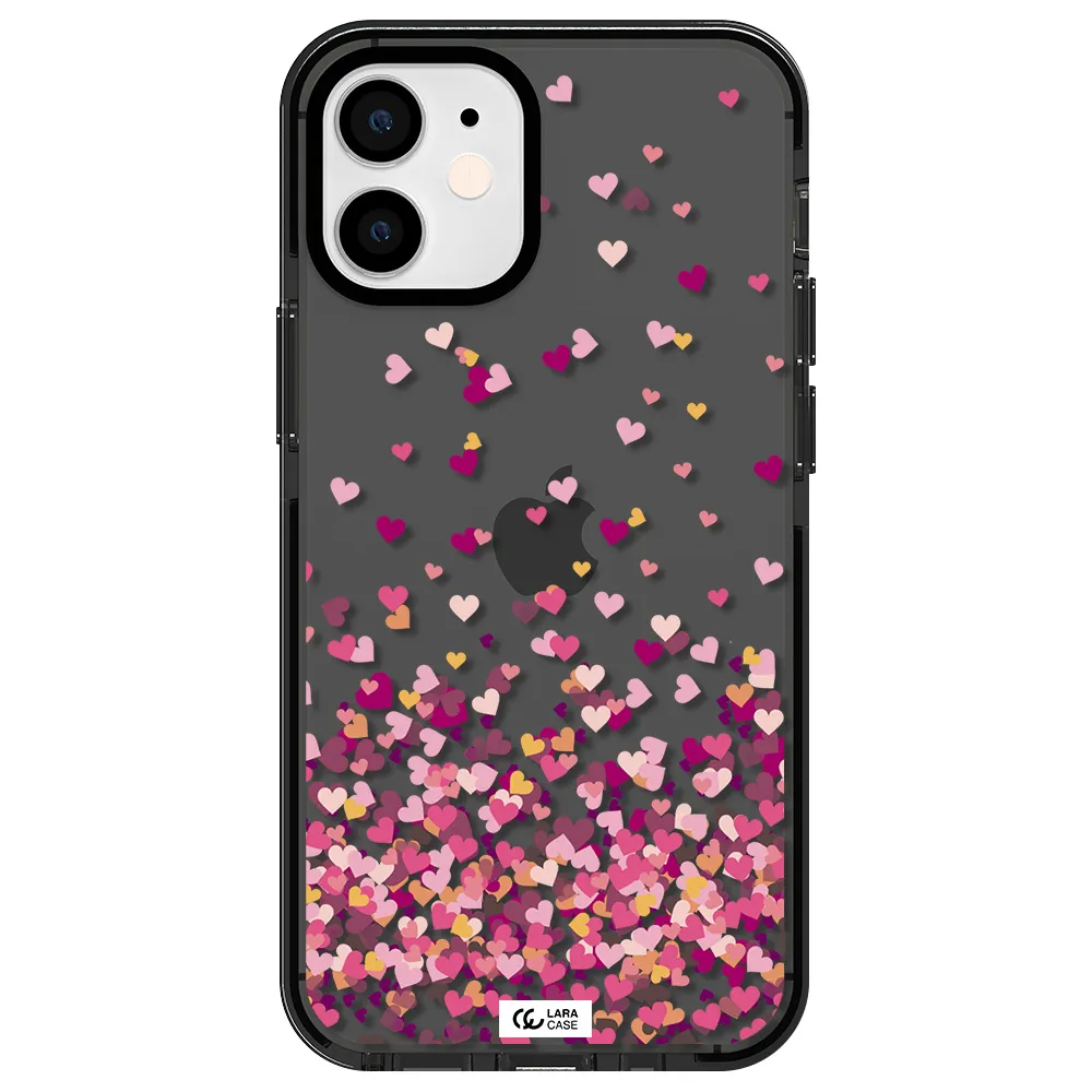 Flying Hearts Apple iPhone 12 mini impact Smoke Black Case