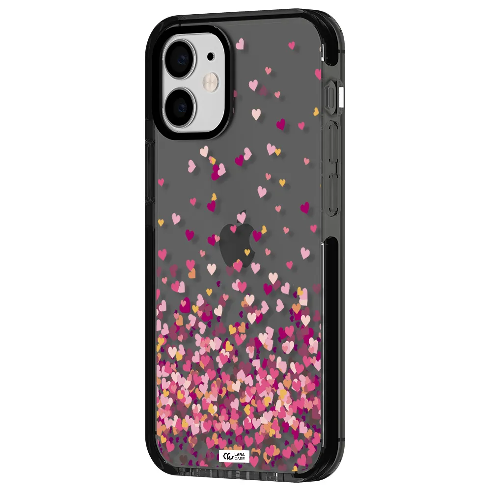 Flying Hearts Apple iPhone 12 mini impact Smoke Black Case