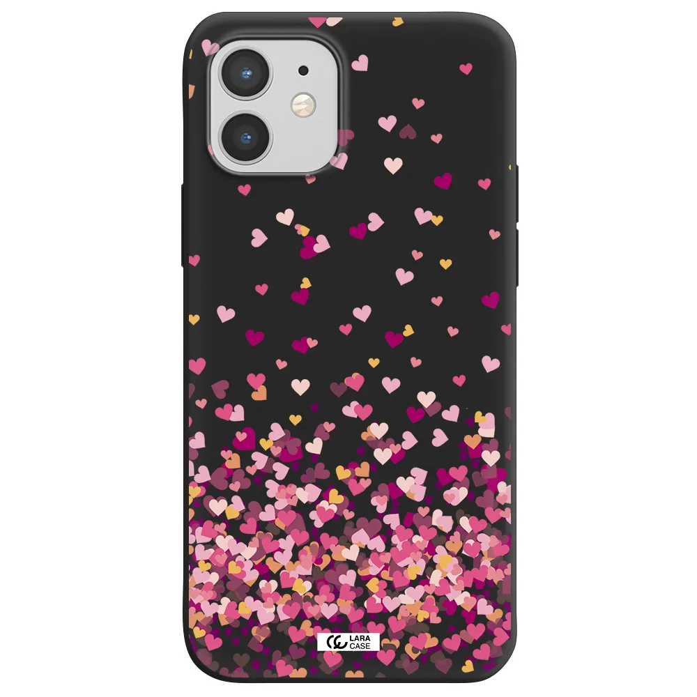 Flying Hearts Apple iPhone 12 mini Silicone black Case