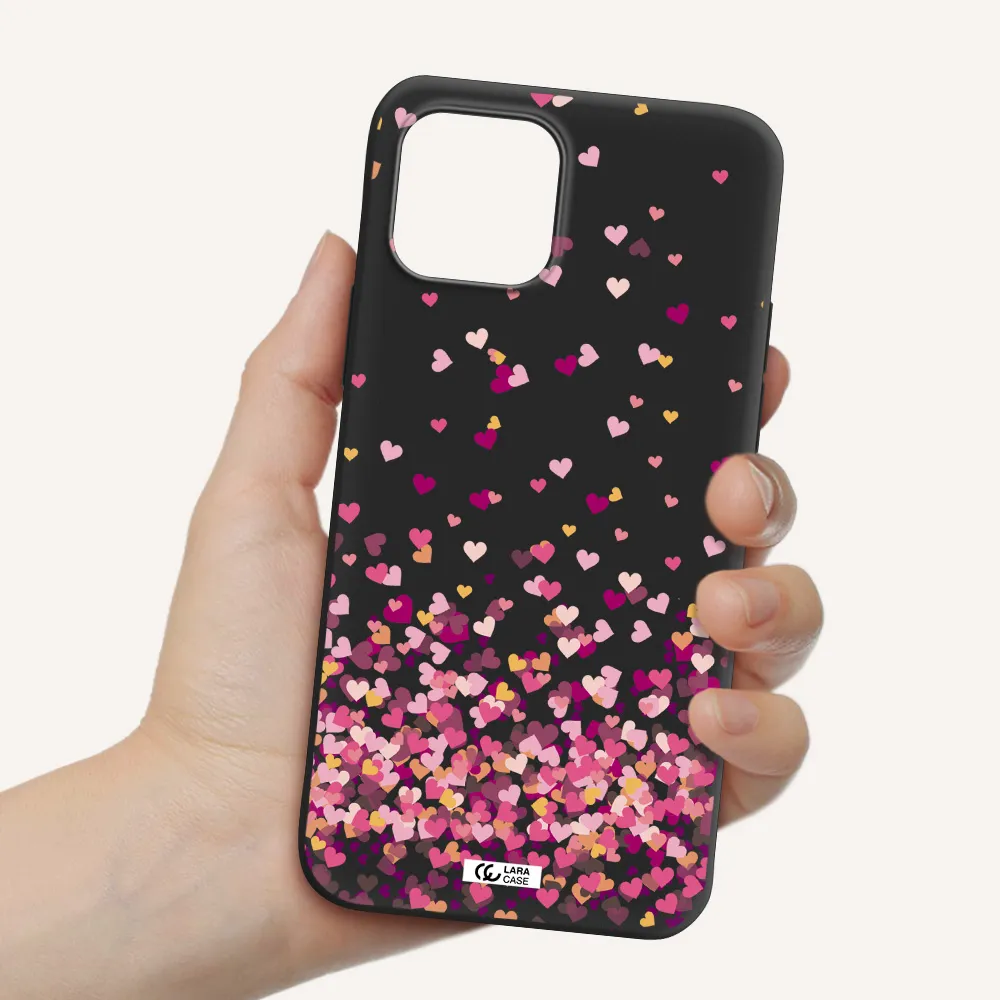 Flying Hearts Apple iPhone 12 mini Silicone black Case