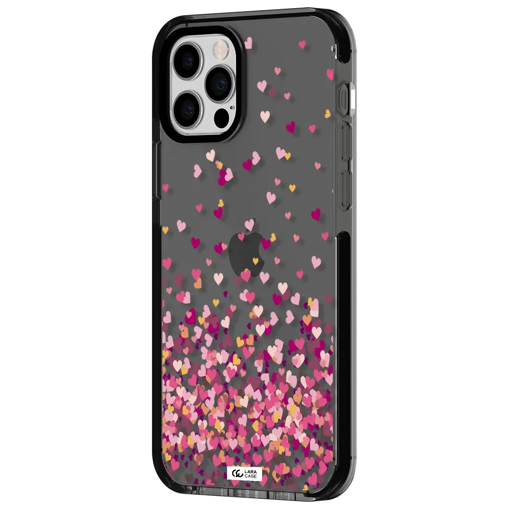 Flying Hearts Apple iPhone 12 pro impact Smoke Black Case