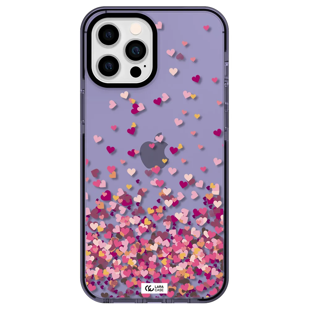 Flying Hearts Apple iPhone 12 pro max impact Lilac Case