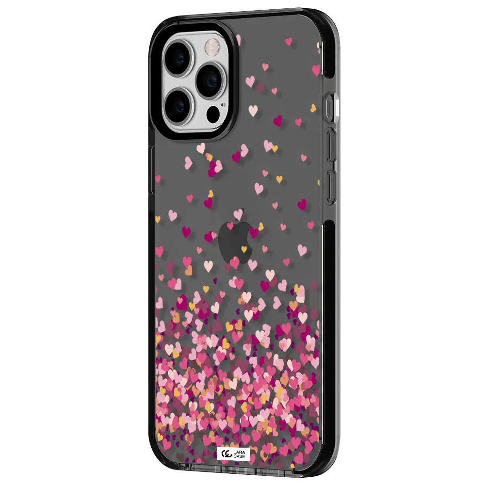 Flying Hearts Apple iPhone 12 pro max impact Smoke Black Case
