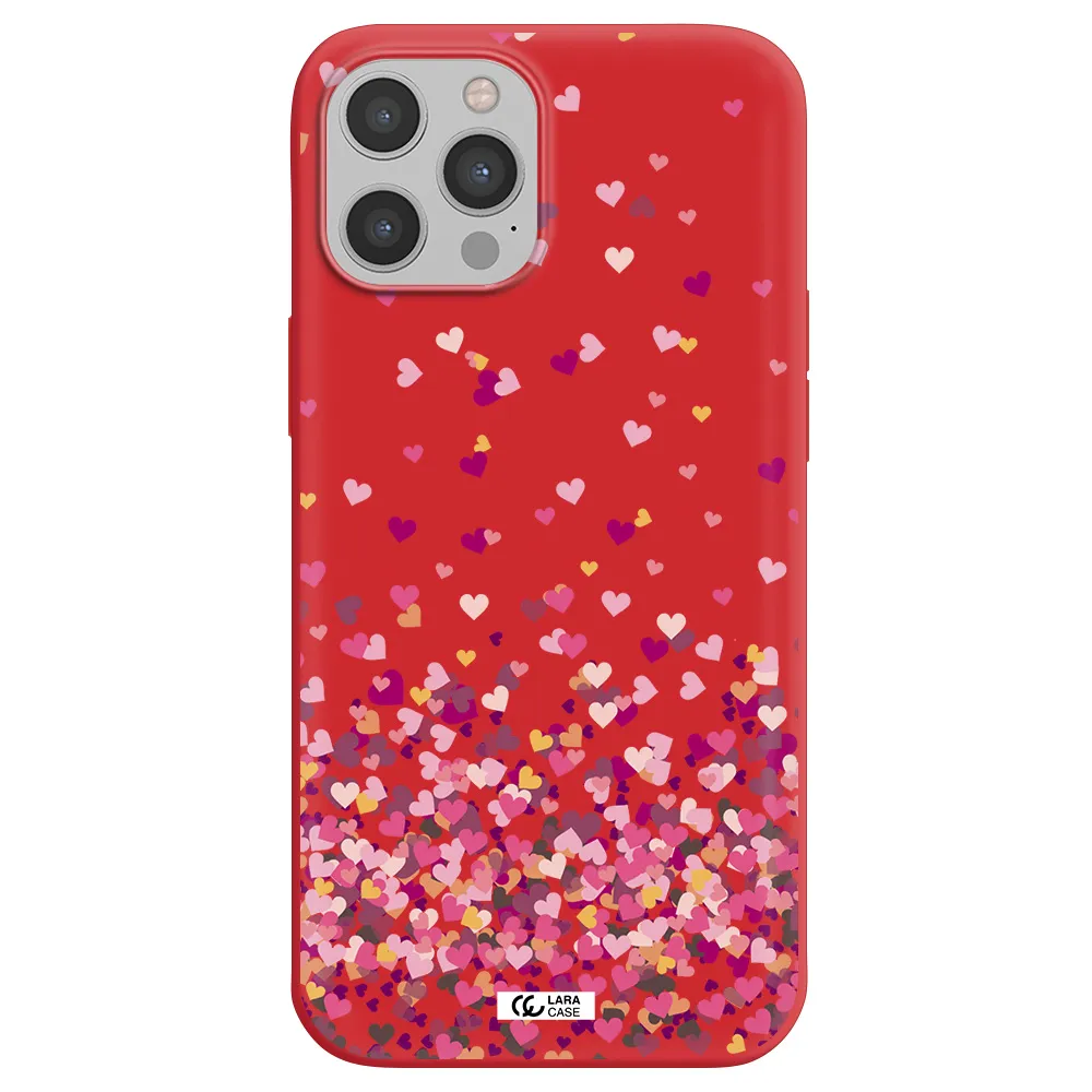 Flying Hearts Apple iPhone 12 pro max Silicone Imperial Red Case