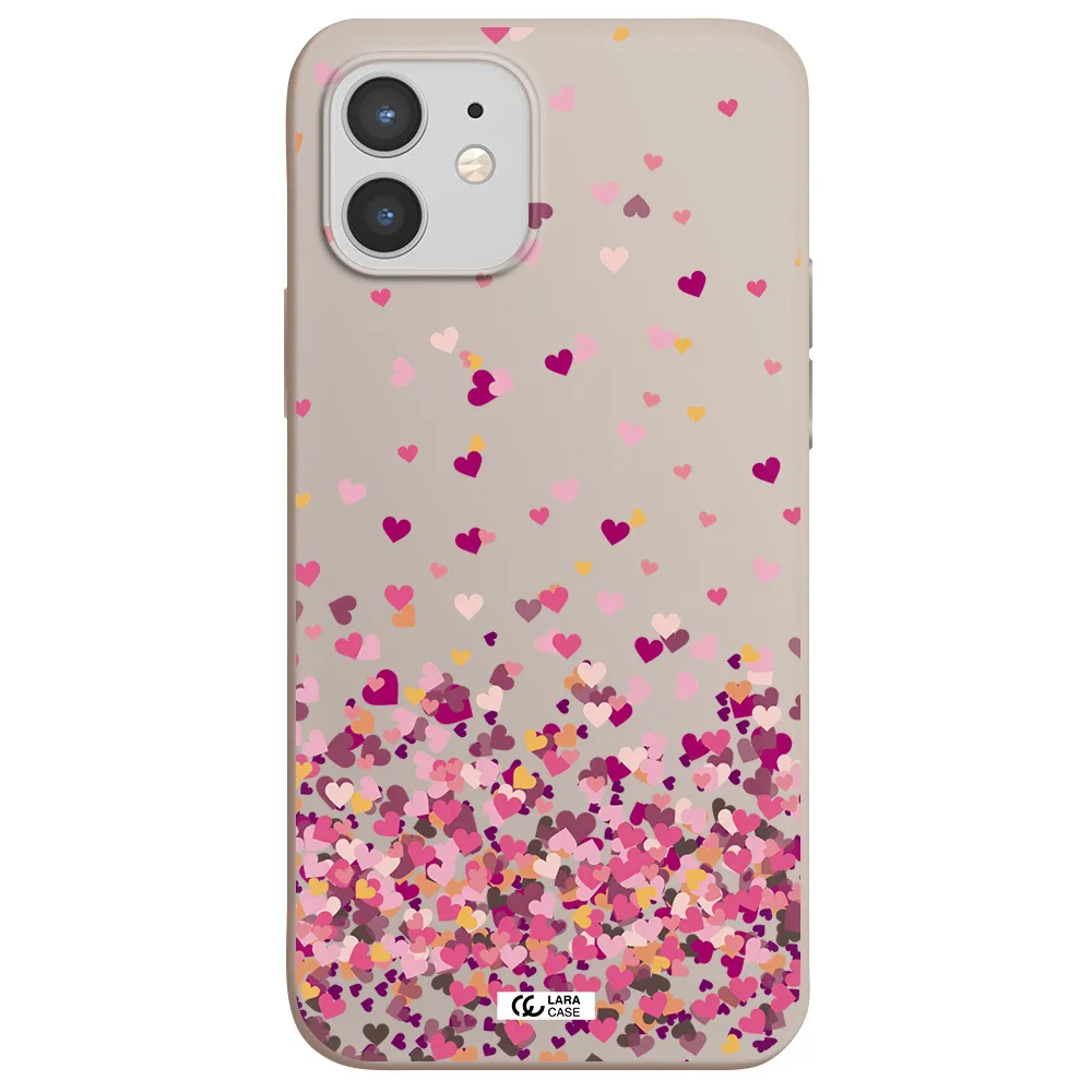 Flying Hearts Apple iPhone 12 Silicone Stone Case