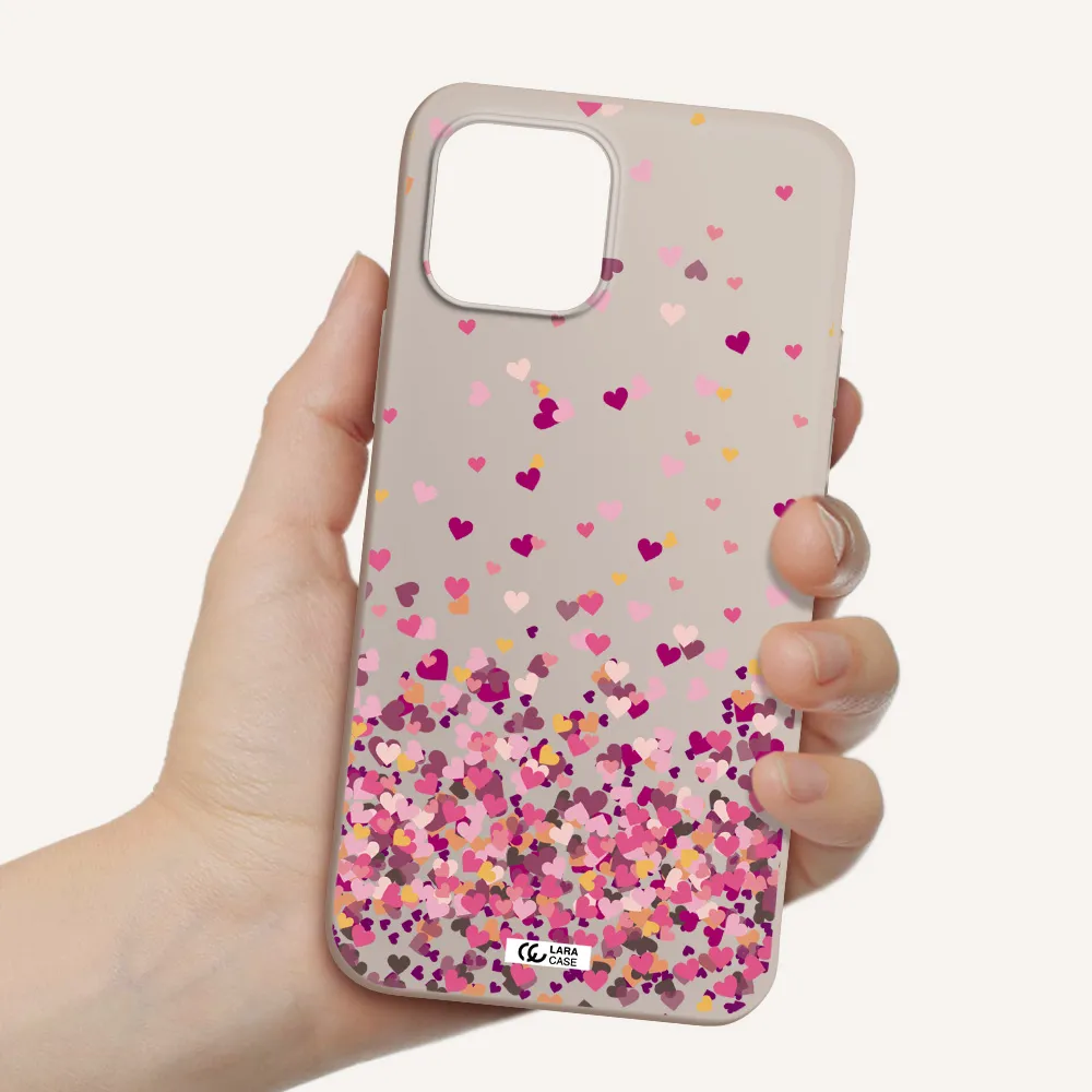 Flying Hearts Apple iPhone 12 Silicone Stone Case