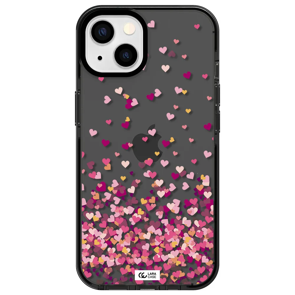Flying Hearts Apple iPhone 13 impact Smoke Black Case