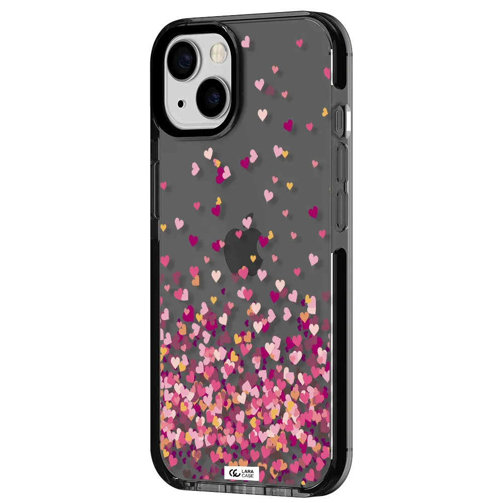 Flying Hearts Apple iPhone 13 impact Smoke Black Case
