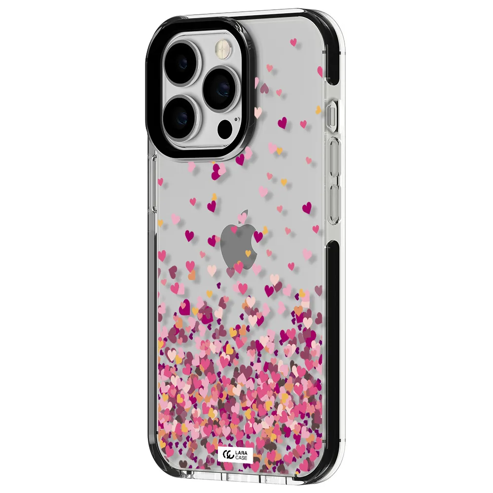 Flying Hearts Apple iPhone 13 Pro impact black border Case