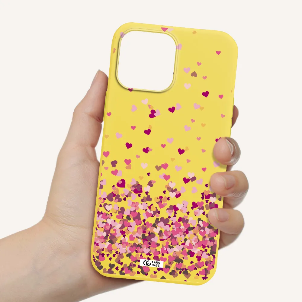 Flying Hearts Apple iPhone 13 Pro Max Silicone canary yellow Case